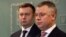 Ukrainian Energy Minister Oleksiy Orzhel (left) and Yuriy Vitrenko, executive director of Naftogaz, attend a news conference in Kyiv on December 21. 