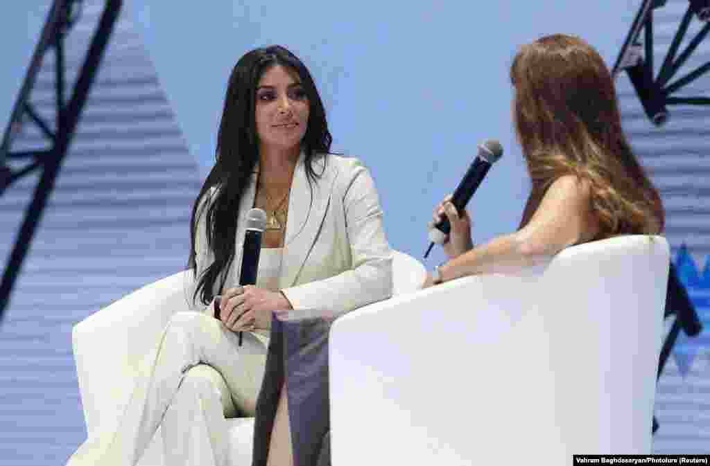 Kim Kardashian was also a guest speaker at a technology conference in Yerevan on October 8.