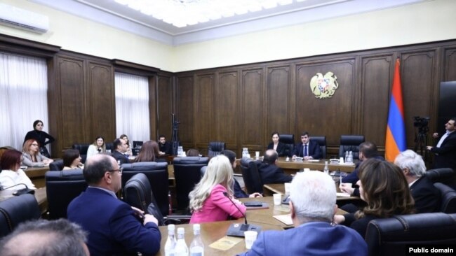 Armenia - The parliament committee on European integration meets in Yerevan, January 24, 2025.