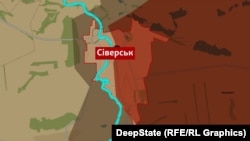 Сіверськ на мапі DeepState станом на 15 грудня