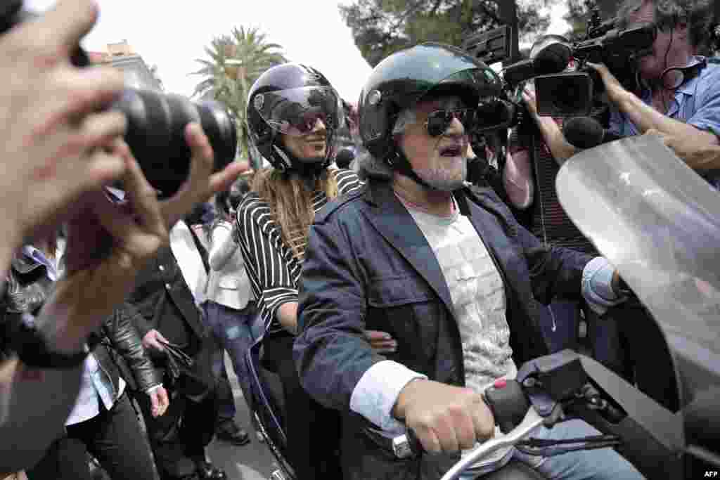 Former comedian Beppe Grillo of Italy's new Five Stars party, which took second place in the polls. The party has called for a referendum on withdrawing from the eurozone.