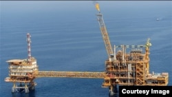 Southern Pars oil field in the Persian Gulf.