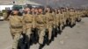 Armenia - Soldiers march at a military base in Tavush, 12Feb2014.