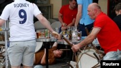 France - Football Soccer - Euro 2016 - Lille, France outside a pub in Lille, France, June 14, 2016.