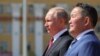 Russian President Vladimir Putin (left) and Mongolian President Khaltmaagiin Battulga in Ulan Bator on Mongolia on September 3. 