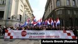 Prosvjedi u ožujku 2018. u Zagrebu protiv ratificiranja Istanbulske konvencije