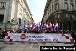Prosvjedi u ožujku 2018. u Zagrebu protiv ratificiranja Istanbulske konvencije