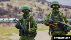 Asked why the commandos operating in Crimea in March 2014 wore uniforms resembling those of the Russian Army, Putin said such clothing could be bought anywhere across the former Soviet Union.