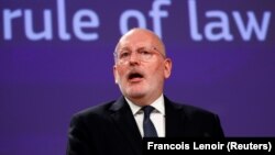 European Commission First Vice President Frans Timmermans sent a warning letter to Romania's government on May 10.