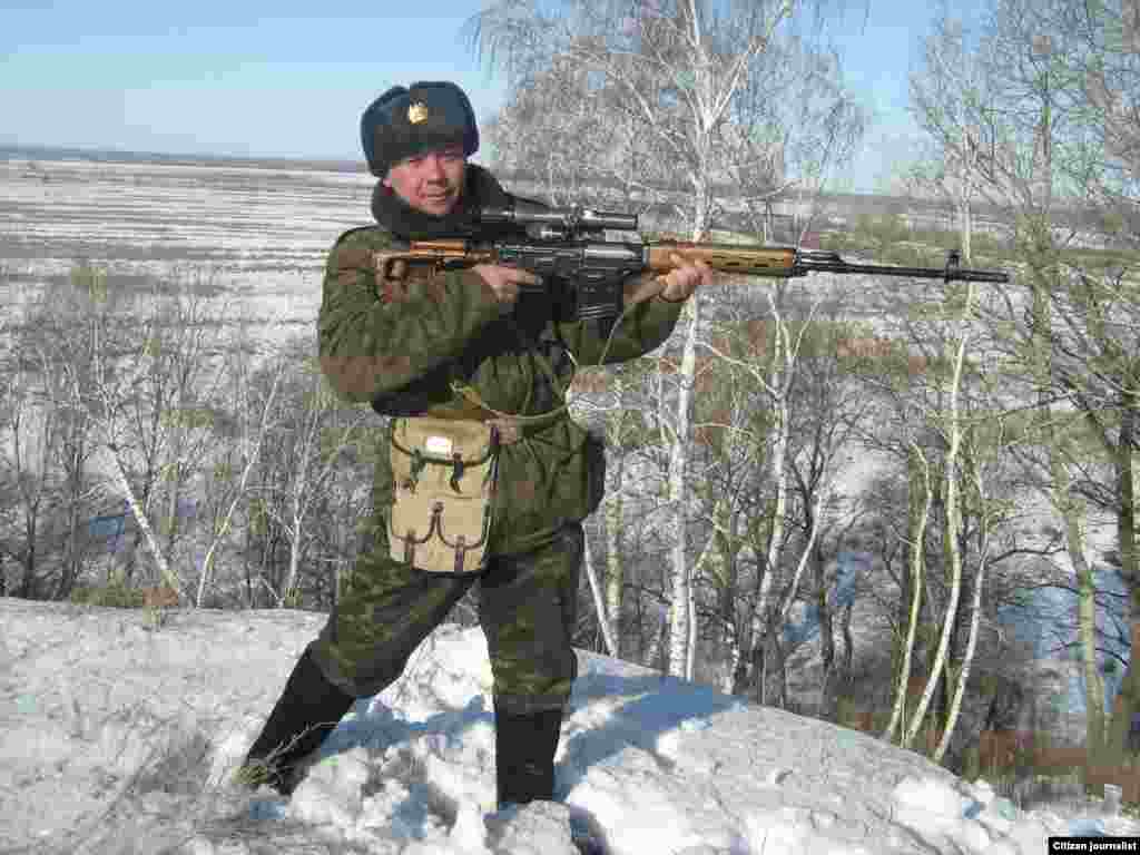 A Kazakh soldier