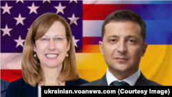 Президент Зеленський долучився онлайн через ZOOM до розмови, у якій брала участь повірена у справах США Крістіна Квін