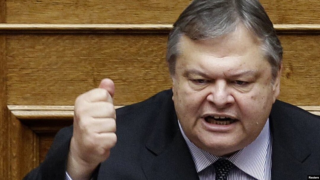 Greek Finance Minister Evangelos Venizelos