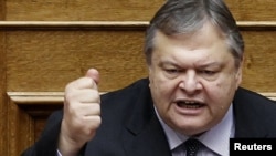 Greek Finance Minister Evangelos Venizelos