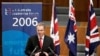 Tony Blair addressing Australia's parliament on March 27