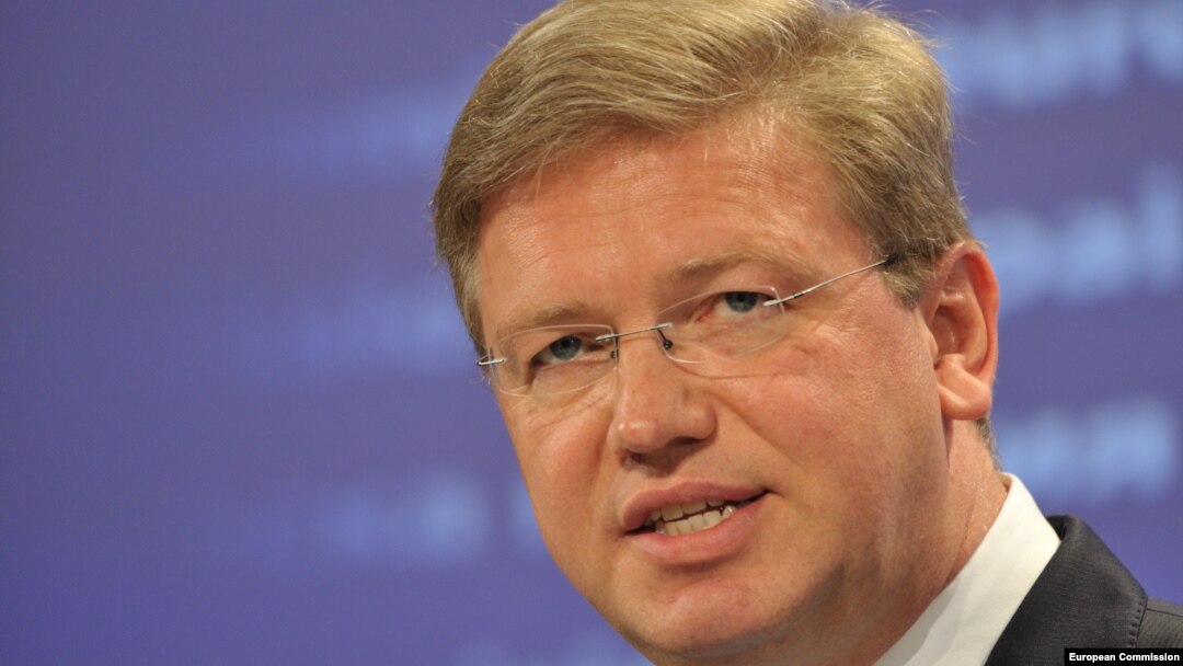 EU Commissioner for Enlargement and Neighborhood Policy Stefan Fuele (file photo)