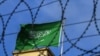 A Saudi flag at the consulate in Istanbul where Jamal Khashoggi was killed.