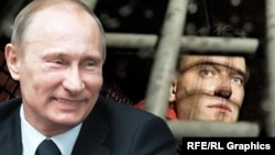 Россия: Владимир Путин ва Алексей Навальний - коллаж