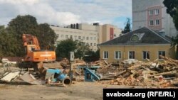 Зруйнаваны корпус старога шпіталя ў Магілёве 