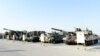 Azerbaijan - Russian-made tanks and artillery systems are put on display during exercises conducted by the Azerbaijani army, 26Jun2014.