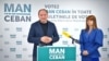 Primarul Chișinăului, Ion Ceban, și fosta vicepreimară, Irina Gutnic, la o conferință de presă a partidului Mișcarea Alternativa Națională din timpul campaniei electorale pentru șefia capitalei, octombrie 2023