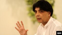 Pakistani interior Minister Chaudhry Nisar Ali Khan 