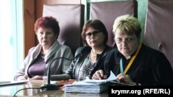 Судья во время судебного заседания по делу о теракте в Новоалексеевке. Май, 2017 года