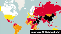 Свобода СМИ в мире организации «Репортеры без границ», 12 февраля 2015 г․