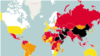 نقشه آزادی رسانه‌ها در جهان؛ کشورهای سفید دارای بهترین وضعیت آزادی رسانه‌ها و کشورهای سیاه دارای بدترین وضعیت هستند
