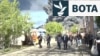 Pasojat e një sulmi me dron ukrainas që shkaktoi zjarr në një rafineri nafte në rajonin Krasnodar të Rusisë më 28 prill.