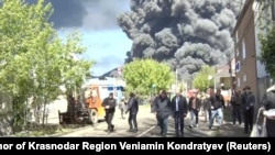 Russia's Smoldering Black Sea Oil Refinery Struck Again