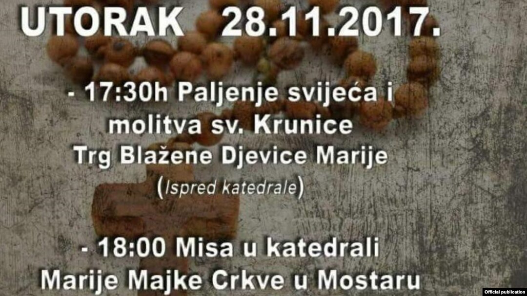 Plakat poziva na molitvu