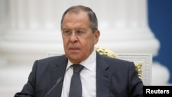 Russia - Russian Foreign Minister Sergei Lavrov waits before a meeting of President Vladimir Putin with members of the Security Council at the Kremlin in Moscow, November 18, 2022. 