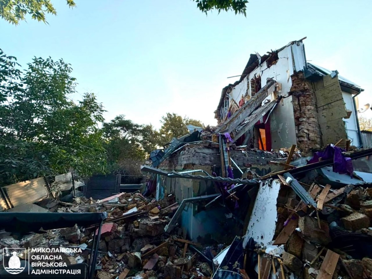 The aftermath of a Russian attack in Mykolaiv, August 11, 2026