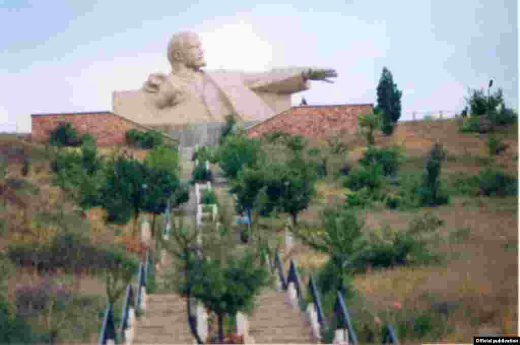 Istaravshan, Tajikistan: This godzilla-sized Lenin somehow ended up on a hill in what might politely be called a one-horse town.