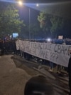 Anti-immigration protest in Podgorica, Montenegro