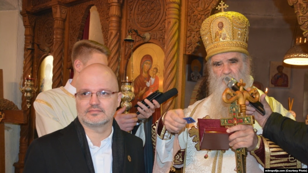 Aleksandar Protić (levo) i Amfilohije