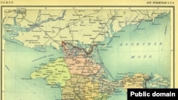 Карта Крымской АССР 1921 года