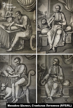 Євангелісти Матвій, Марко, Лука та Іван. Авторські гравюри друкаря Абдалли Захера для Євангелій початку XVIII століття