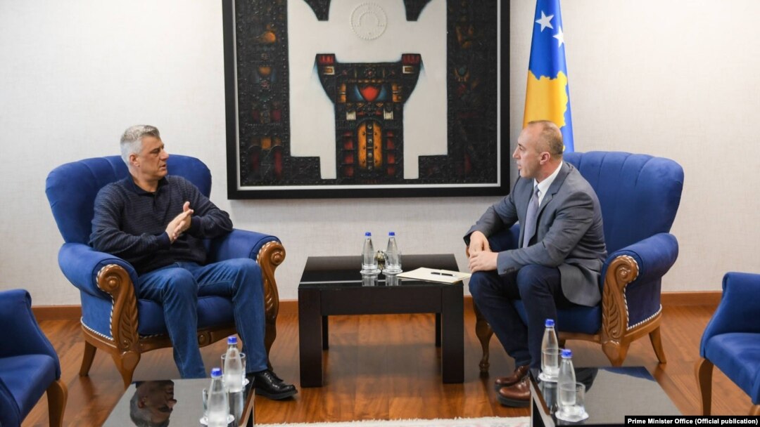 Hašim Tači i Ramuš Haradinaj, Priština