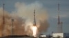 The Soyuz MS-25 carrying NASA astronaut Tracy Dyson, Russian cosmonaut Oleg Novitskiy, and Marina Vasilevskaya of Belarus blasts off from the launchpad at the Baikonur Cosmodrome in Kazakhstan on March 23.