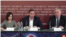 Maia Sandu, Andrei Năstase și Viorel Cibotaru la conferința de presă de la Chișinău