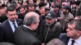 Armenian President Visits Protesters, Talks To Opposition Leader