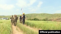 Armenia - Representatives of the OSCE escorted by Armenian army officers monitor ceasefire on the Armenian-Azerbaijani border, 23 June, 2018.