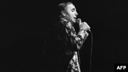 France --- French singer of Armenian origin Charles Aznavour performs during his concert at the Olympia hall in Paris, 16 November 1972