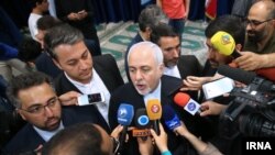 Iran's Foreign Minister Javad Zarif Speaking To Reporters At Allameh Helli College, Tehran (IRNA) June 9 2019