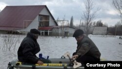 Оралдағы су тасқыны. 13 сәуір 2011 жыл. (Көрнекі сурет)