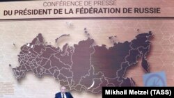 Росія. Москва. Президент Росії Володимир Путін під час великої щорічної пресконференції