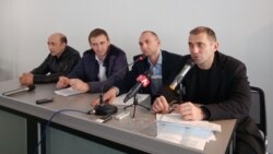 Активисты группы Джансух Адлейба, Дмитрий Акуция, Илья Шадания и Астамур Какалия