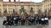 Акція українських студентів у центрі Праги, 11 квітня 2019 року