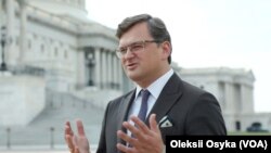 Ukrainian Foreign Minister Dmytro Kuleba speaks during a visit to the United States. (file photo)